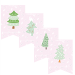 Stickers para doblar Navidad Rosa 16u