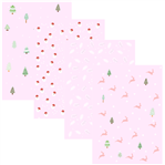 Set papel diseño Pink Christmas x4