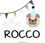Stickers cuad. Dogs blue 16u Pers