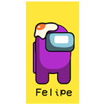 Stickers rectangulares Among us Pers.12u