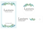 Set Mi primera comunión Leafs (Estampita, Stickers, tags)