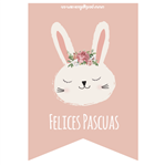 Stickers rect. gdes. Felices pascuas 16u