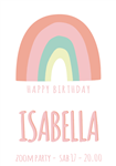 Invitación Pastel Rainbow Pers