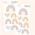 Stickers en planchitas Nordic Rainbow 6u
