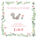 Invitación Bosque BOHO cuadrada Pers