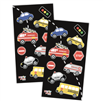 Stickers en planchitas Autitos y transportes 6u