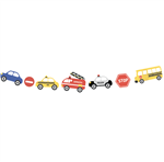 Banderín troquelado Autitos y transportes