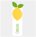 Tarjetitas dobles con cinta Limones 16u