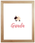 Cuadro de álamo natural Granja rosa Pers
