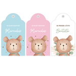 Tarjetas largas con cinta Teddy Bear 12u