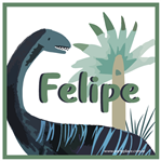 Stickers cuad. Dinosaurus 16u Pers
