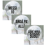 Burbuja transparente confetti y vinilo ARG (40cm)