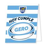 Carpita cartel RUGBY pelota 2u Pers