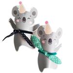 Tarjetitas con gomitas de pelo Koala