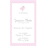 Estampita Bautismo/Comunión Pio Pio rosa 12u