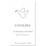 Estampita Paloma blanca 12u