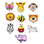 Set de 10 globos de animalitos 30cm cu