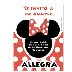 Invitación Minnie roja Pers