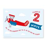 Invitación Avioneta Mod. 3 Pers