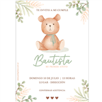 Invitación Teddy Bear Pers