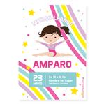 Invitación Gimnasia artistica. Pers