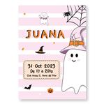 Invitación Halloween Boo Pink Pers