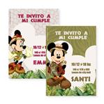 Invitación Mickey Safari Pers