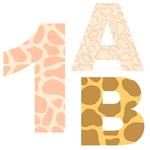 Letra o Nro. para decorar la mesa Safari bebe