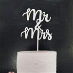 Cake Toppers Boda blanco Mr&Mrs