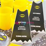 Invitación capa de Batman. Pers