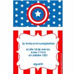 Invitación Capitán América. Pers