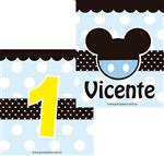 Carpita cartel Mickey Bebé 2u Pers