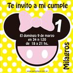 Invitación Minnie Bebé Pers