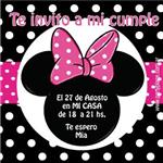 Invitación Minnie cuadrada Pers
