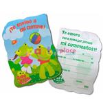 Invitaciones Sapo Pepe 10u
