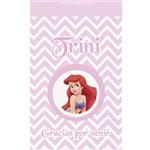 Tarjetas rectangulares Sirenita rosa. Para cerrar bolsas 20u Pers