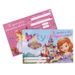 Invitaciones Princesa Sofía 10u