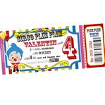 Invitación ticket Plim Plim Pers