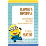 Invitación Minions Pers