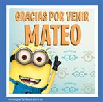 Stickers cuad. Minions 16u Pers