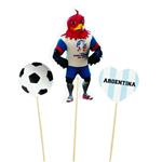 Pinches para torta ARGENTINA COPA AMERICA (3u)