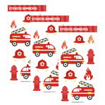 Stickers en planchitas Bomberos 6u