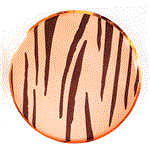 Plato Safari Tigre naranjas 10u