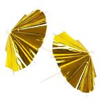 Pinches sombrillas dorados 10u