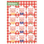 Stickers plancha Los tres chanchitos 12s 1u