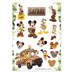 Stickers plancha Mickey Safari 14s 1u