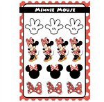 Stickers plancha Minnie roja 13s 1u