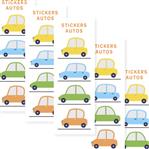 Stickers en planchitas Autitos 8u