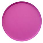 Plato flat redondo morado 10u