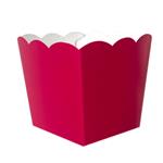 Pochoclera o caramelera lisa borde ondeado fucsia 10u